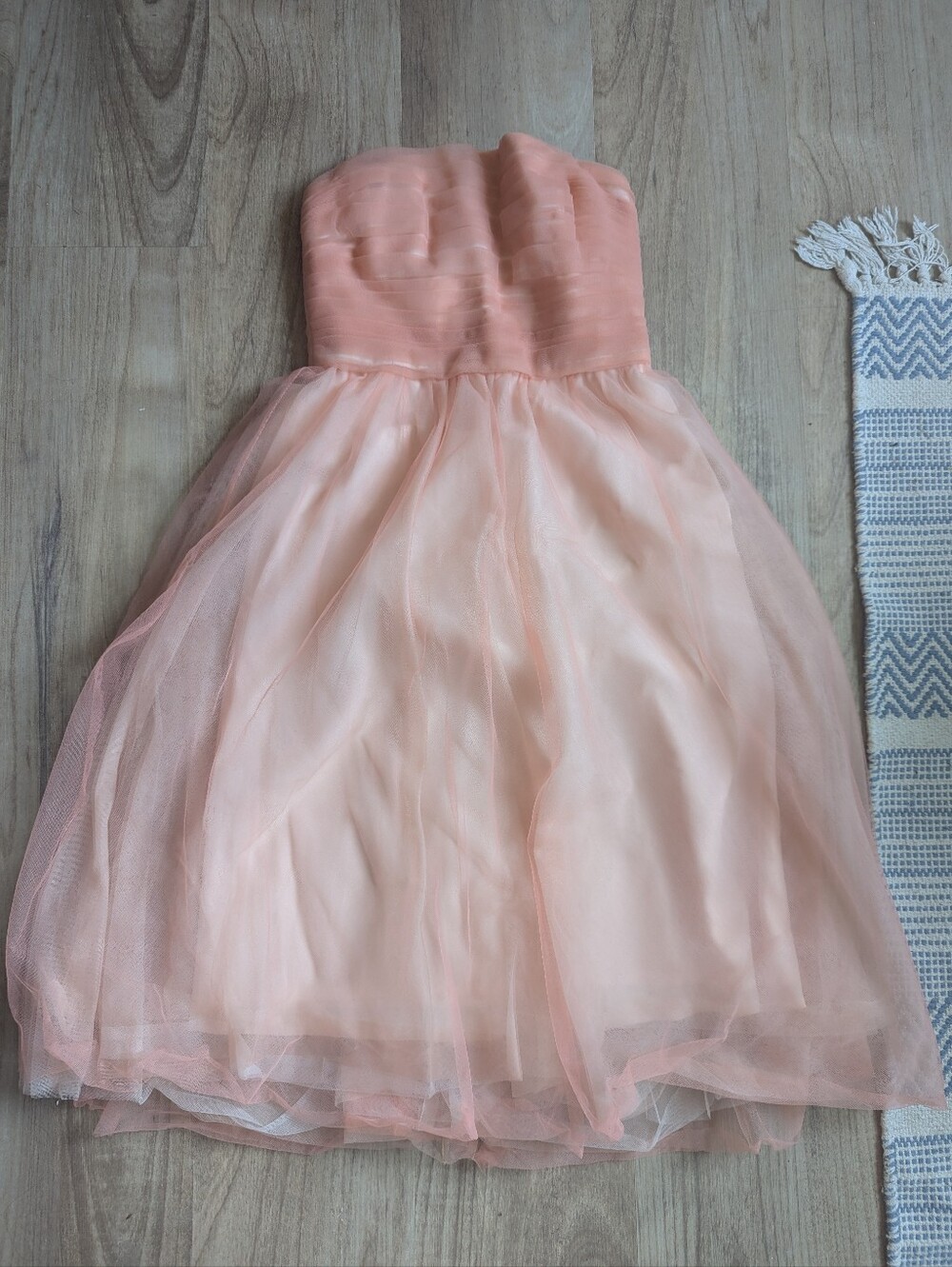 J. Crew Peach Strapless Tulle Dress Womens Small